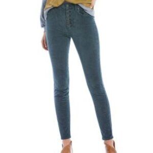 We the Free Cropped High Waist Gray Corduroy Skinny Pants- NWOT
